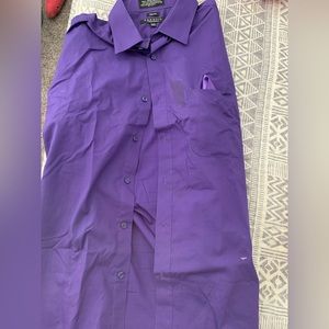 Dark purple dress shirt worn once to prom. Size 36-37 or 16- 16 1/2 super soft.